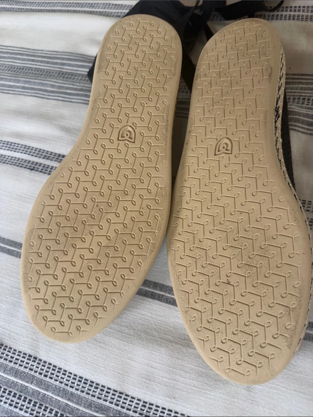 Women's Black Espadrille Ballet Flats with removable Ankle Tie